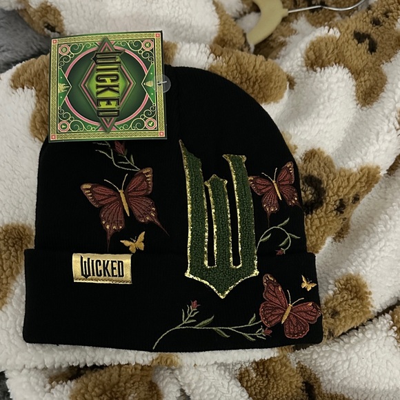 Wicked Black Embroidered Beanie - Picture 1 of 2